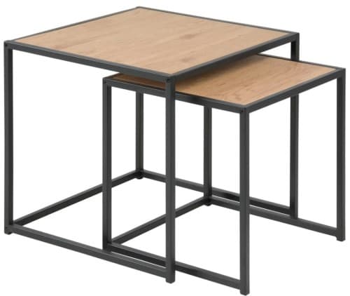 ACTONA bordsæt SEAFORD eg - MDF, metal