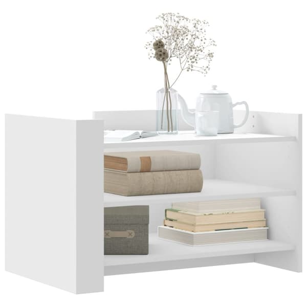 vidaXL Salongbord hvit 80x50x50 cm konstruert tre