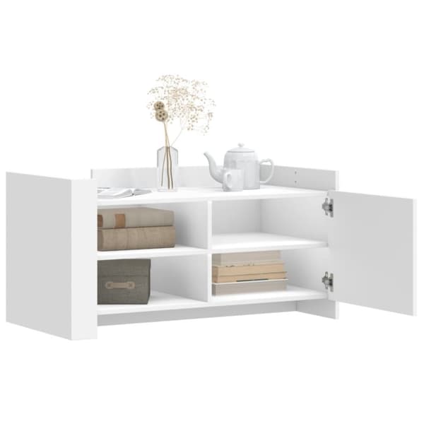 vidaXL Soffbord vit 100x50x50 cm konstruerat trä
