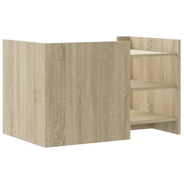 vidaXL Soffbord sonoma-ek 80x50x50 cm konstruerat trä