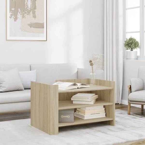 vidaXL Soffbord sonoma-ek 80x50x50 cm konstruerat trä