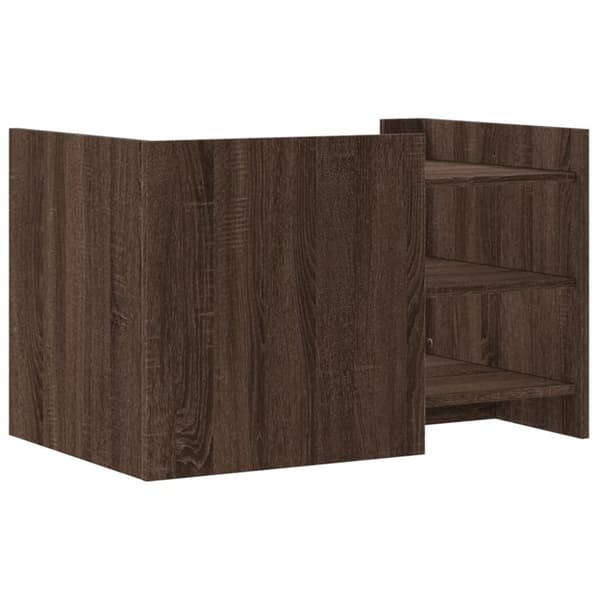 vidaXL sofabord 80x50x50 cm konstrueret træ brun egetræsfarve