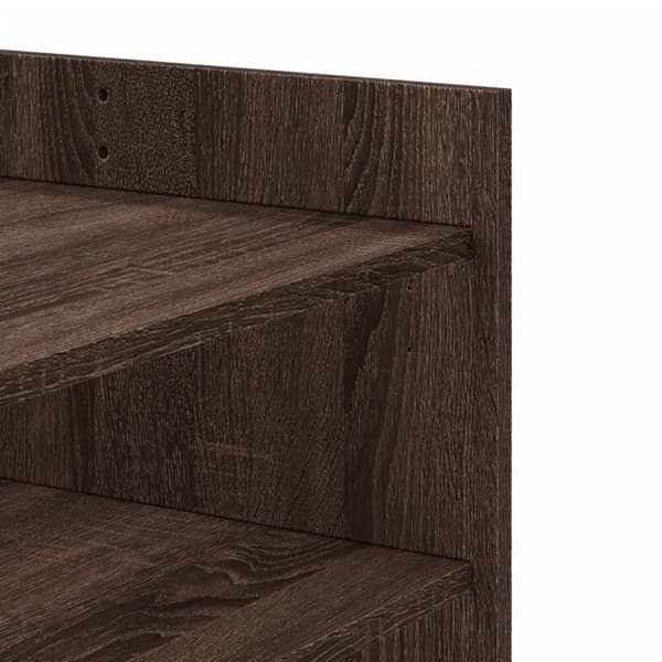 vidaXL sofabord 80x50x50 cm konstrueret træ brun egetræsfarve