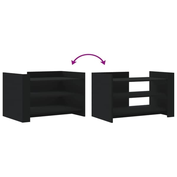 vidaXL sofabord 80x50x50 cm konstrueret træ sort