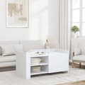 Miniatyrbillede 2 af 11: vidaXL sofabord 100x50x50 cm konstrueret træ hvid