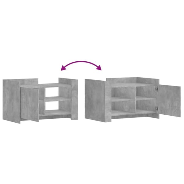vidaXL Soffbord betonggrå 80x50x50 cm konstruerat trä