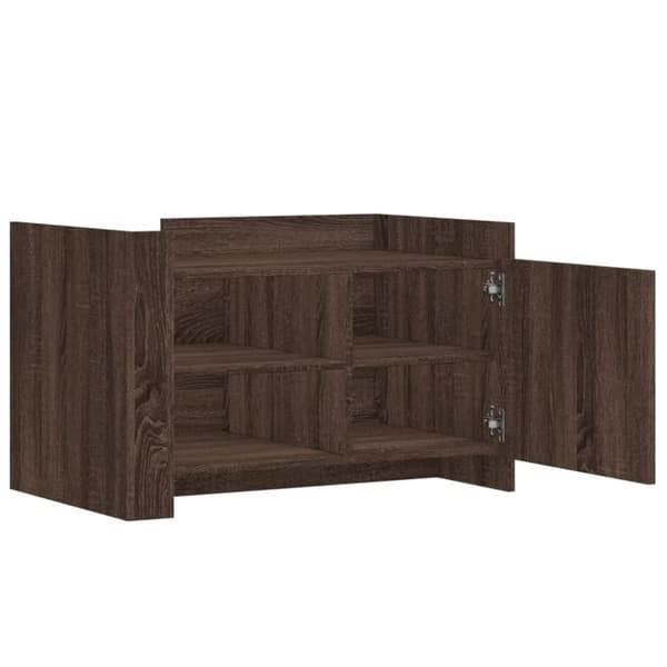 vidaXL Salongbord brun eik 80x50x50 cm konstruert tre