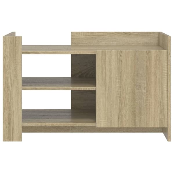 vidaXL Soffbord sonoma-ek 80x50x50 cm konstruerat trä