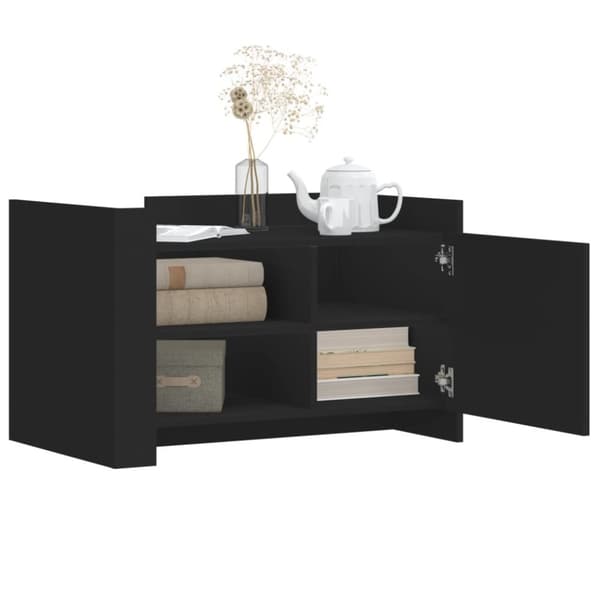vidaXL sofabord 80x50x50 cm konstrueret træ sort