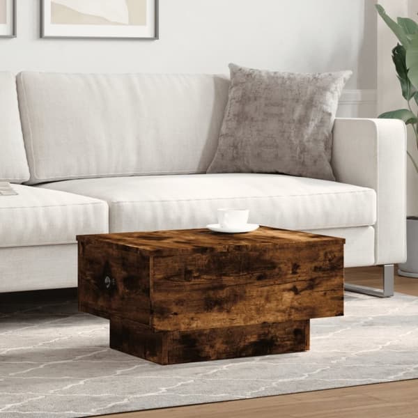 vidaXL Salongbord røkt eik 60x45x31 cm konstruert tre