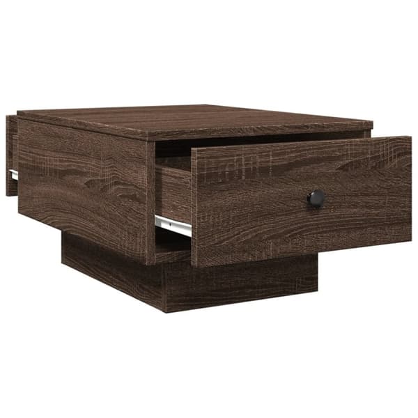 vidaXL sofabord 60x45x31 cm konstrueret træ brun egetræsfarve