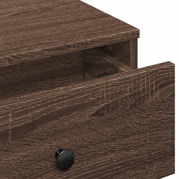 vidaXL sofabord 60x45x31 cm konstrueret træ brun egetræsfarve