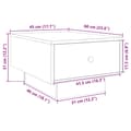 Miniatyrbillede 11 af 11: vidaXL sofabord 60x45x31 cm konstrueret træ sonoma-eg