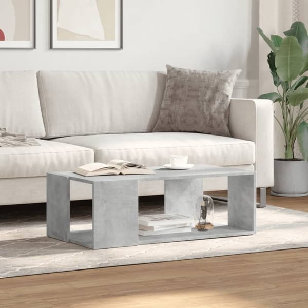vidaXL Salongbord betonggrå 89,5x48x30 cm konstruert tre