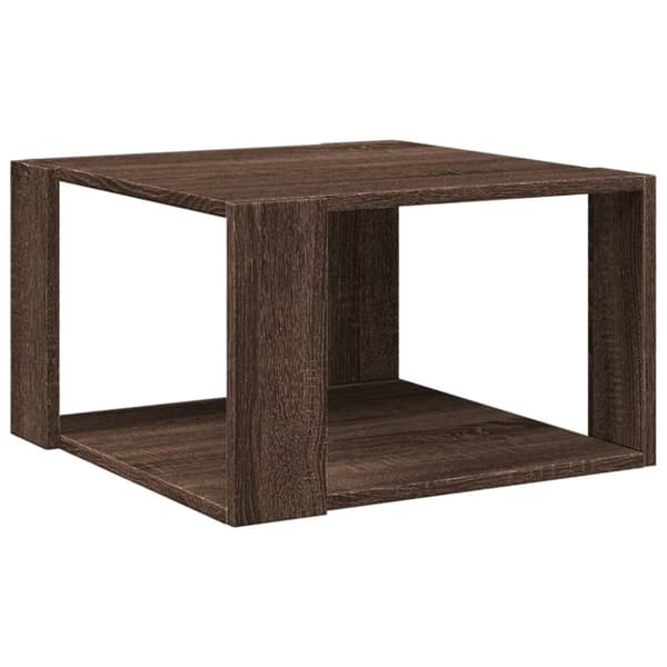 vidaXL Salongbord brun eik 51,5x51,5x30 cm konstruert tre