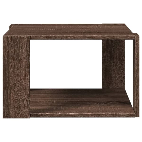vidaXL Salongbord brun eik 51,5x51,5x30 cm konstruert tre