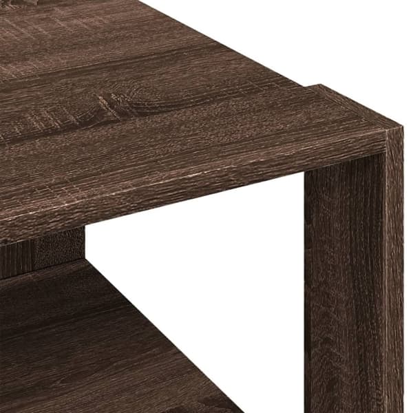 vidaXL Salongbord brun eik 51,5x51,5x30 cm konstruert tre