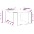 Miniatyrbilde 10 av 10: vidaXL Salongbord svart 51,5x51,5x30 cm konstruert tre