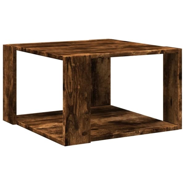 vidaXL Salongbord røkt eik 51,5x51,5x30 cm konstruert tre