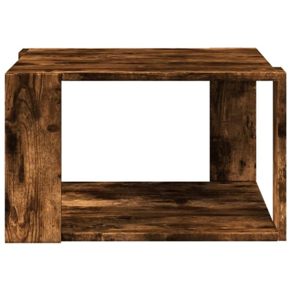 vidaXL Salongbord røkt eik 51,5x51,5x30 cm konstruert tre