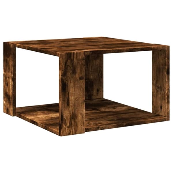 vidaXL Salongbord røkt eik 51,5x51,5x30 cm konstruert tre