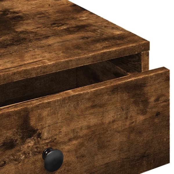 vidaXL sofabord 90x90x28 cm konstrueret træ røget egetræsfarve
