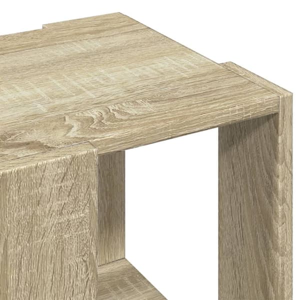 vidaXL sofabord 32x32x30 cm konstrueret træ sonoma-eg