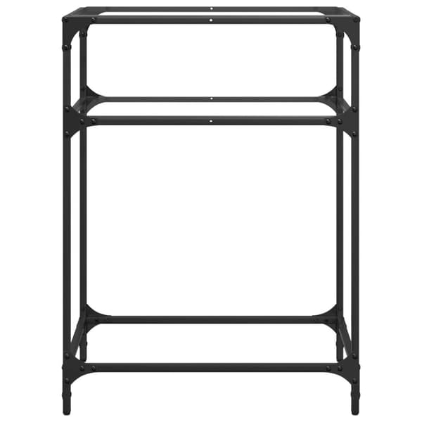 vidaXL Salongbord med gjennomsiktig glassplate 60x35x81 cm stål
