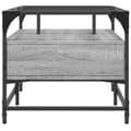 Miniatyrbillede 6 af 11: vidaXL sofabord med glasplade 98,5x50x45 cm grå sonoma-eg
