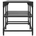 Miniatyrbillede 6 af 10: vidaXL sofabord med sort glastop 78,5x40x45 cm stål