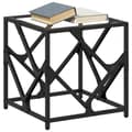 Miniatyrbilde 4 av 10: vidaXL Sofabord med gjennomsiktig glassplate 40x40x41 cm stål