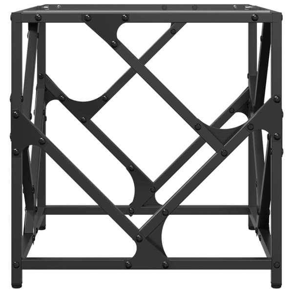 vidaXL Sofabord med gjennomsiktig glassplate 40x40x41 cm stål