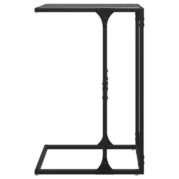 vidaXL Sidebord med svart glassplate 40x30x61,5 cm stål