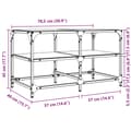 Miniatyrbillede 10 af 10: vidaXL sofabord med transparent glastop 78,5x40x45 cm stål