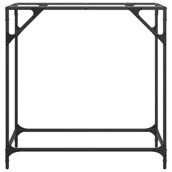 vidaXL konsolbord med transparent glastop 80x35x81 cm stål