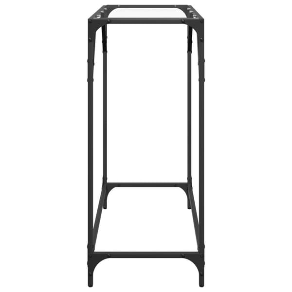 vidaXL konsolbord med transparent glastop 80x35x81 cm stål