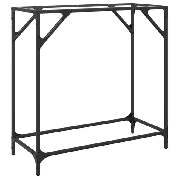 vidaXL konsolbord med transparent glastop 80x35x81 cm stål