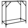 Miniatyrbillede 7 af 11: vidaXL konsolbord med transparent glastop 80x35x81 cm stål