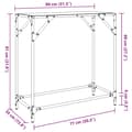 Miniatyrbillede 10 af 11: vidaXL konsolbord med transparent glastop 80x35x81 cm stål