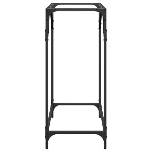 vidaXL konsolbord med transparent glastop 60x35x81 cm stål