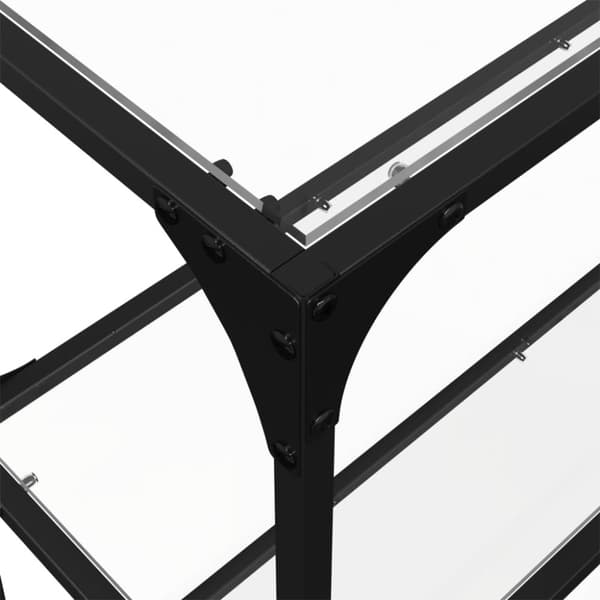 vidaXL konsolbord med transparent glastop 118,5x30x81 cm stål