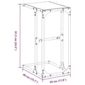 Miniatyrbillede 10 af 11: vidaXL sidebord med sort glastop 40x30x61,5 cm stål