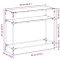 Miniatyrbillede 10 af 11: vidaXL konsolbord med sort glastop 98x35x81 cm stål