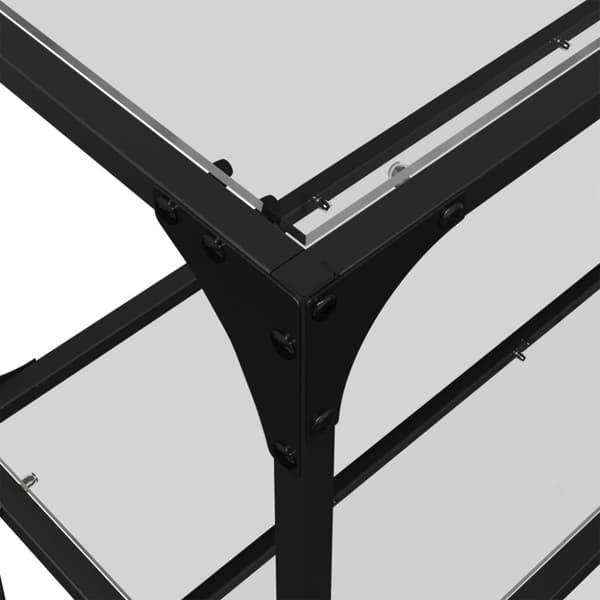 vidaXL konsolbord med transparent glastop 158,5x30x81 cm stål