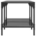 Miniatyrbillede 6 af 10: vidaXL sofabord med sort glastop 78,5x40x40 cm stål
