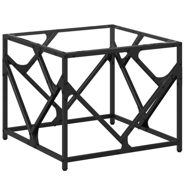 vidaXL Sofabord med gjennomsiktig glassplate 50x50x41 cm stål