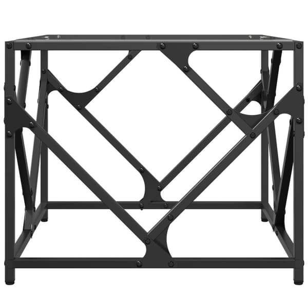 vidaXL Sofabord med gjennomsiktig glassplate 50x50x41 cm stål