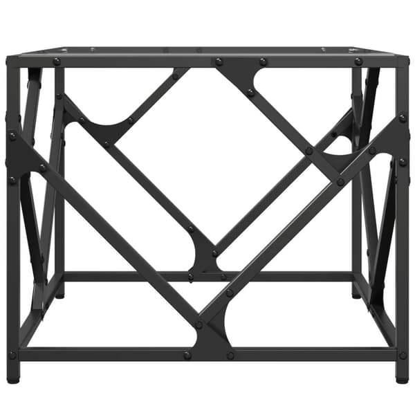 vidaXL Sofabord med gjennomsiktig glassplate 50x50x41 cm stål