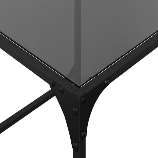 vidaXL Stablebare salongbord 2 stk med svart glasstopp stål