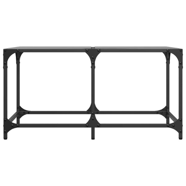 vidaXL Soffbord med svart glasskiva 78,5x40x40 cm stål
